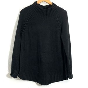 Black Long Sleeve Mock Neck Sweater Size Large
